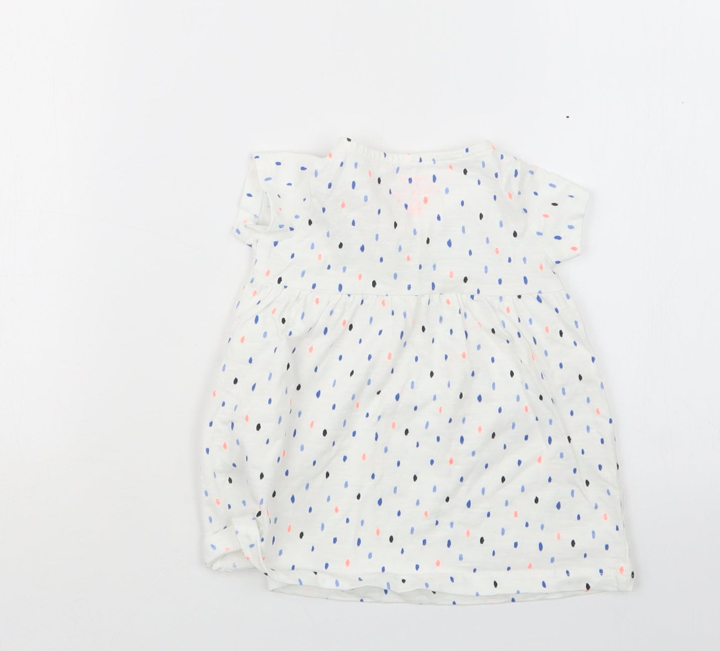 F&F Girls White   Basic T-Shirt Size 3-6 Months  - Long