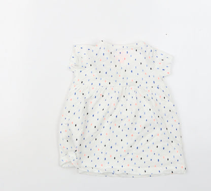 F&F Girls White   Basic T-Shirt Size 3-6 Months  - Long