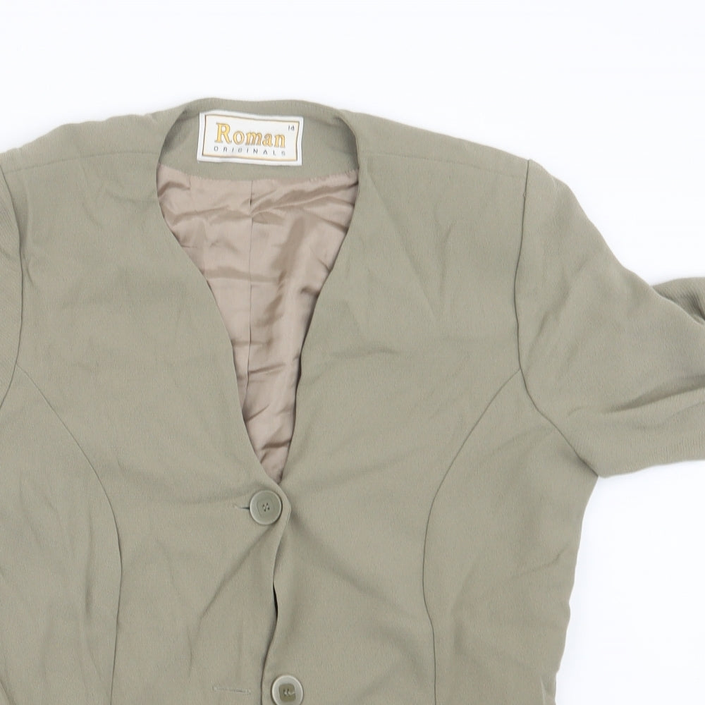 Womens UK Size 14 Roman Green Jacket