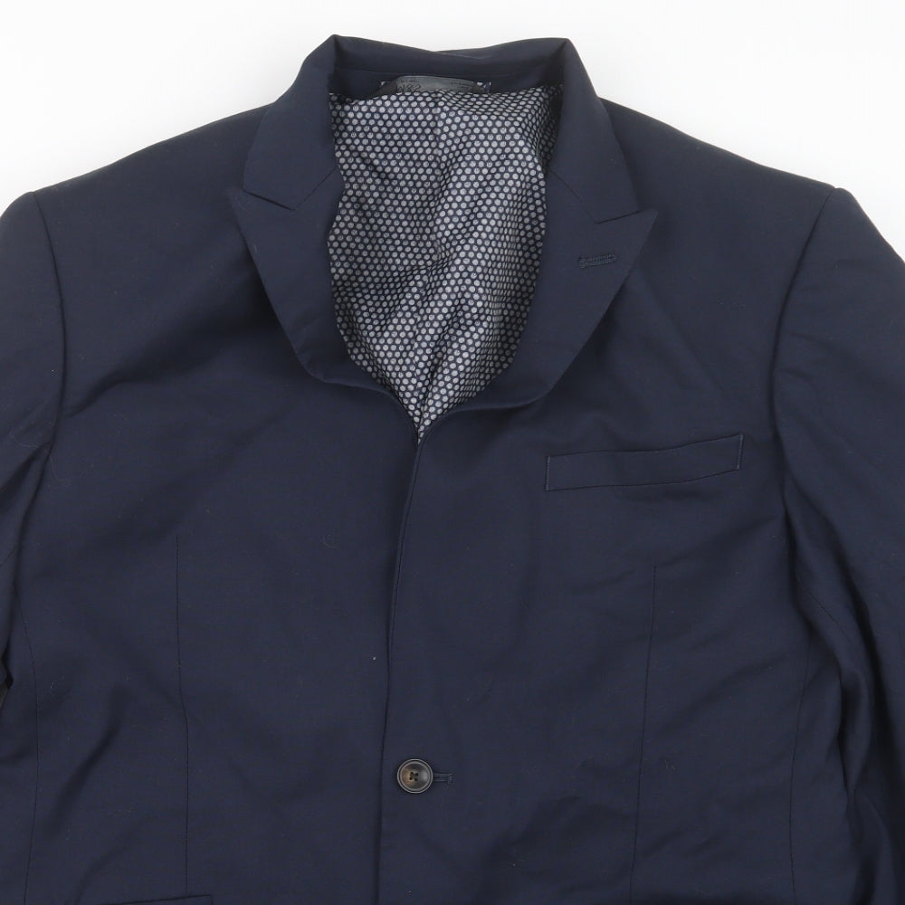 Mens UK Size 36 Marks and Spencer Regular Blue Suit Jacket