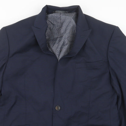 Mens UK Size 36 Marks and Spencer Regular Blue Suit Jacket