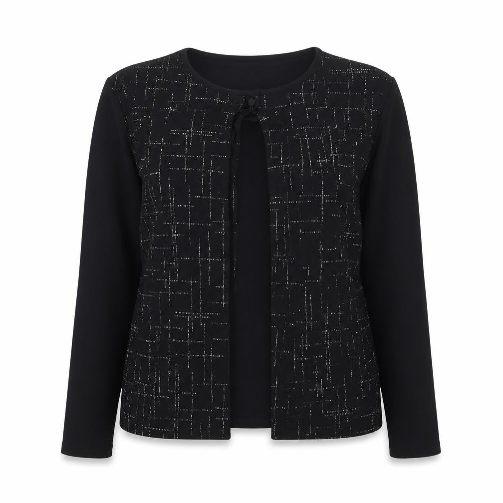 Front view of Bonmarché women’s black cardigan jumper, size M