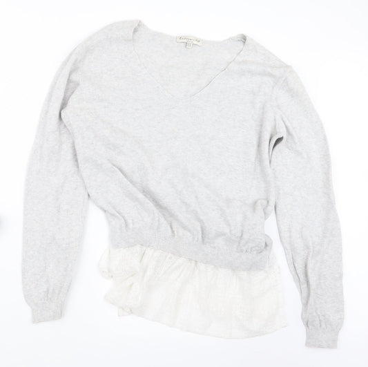 F&F Womens Grey  Knit Pullover Jumper Size 14