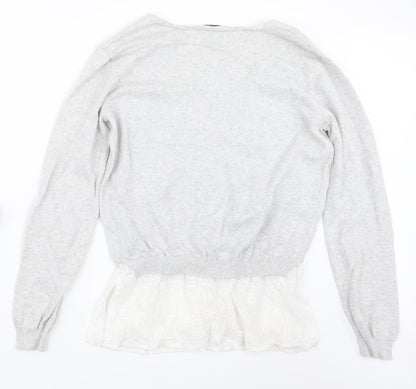 F&F Womens Grey  Knit Pullover Jumper Size 14