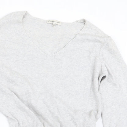 F&F Womens Grey  Knit Pullover Jumper Size 14