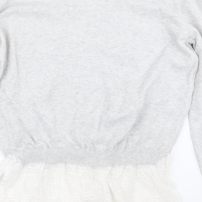 F&F Womens Grey  Knit Pullover Jumper Size 14