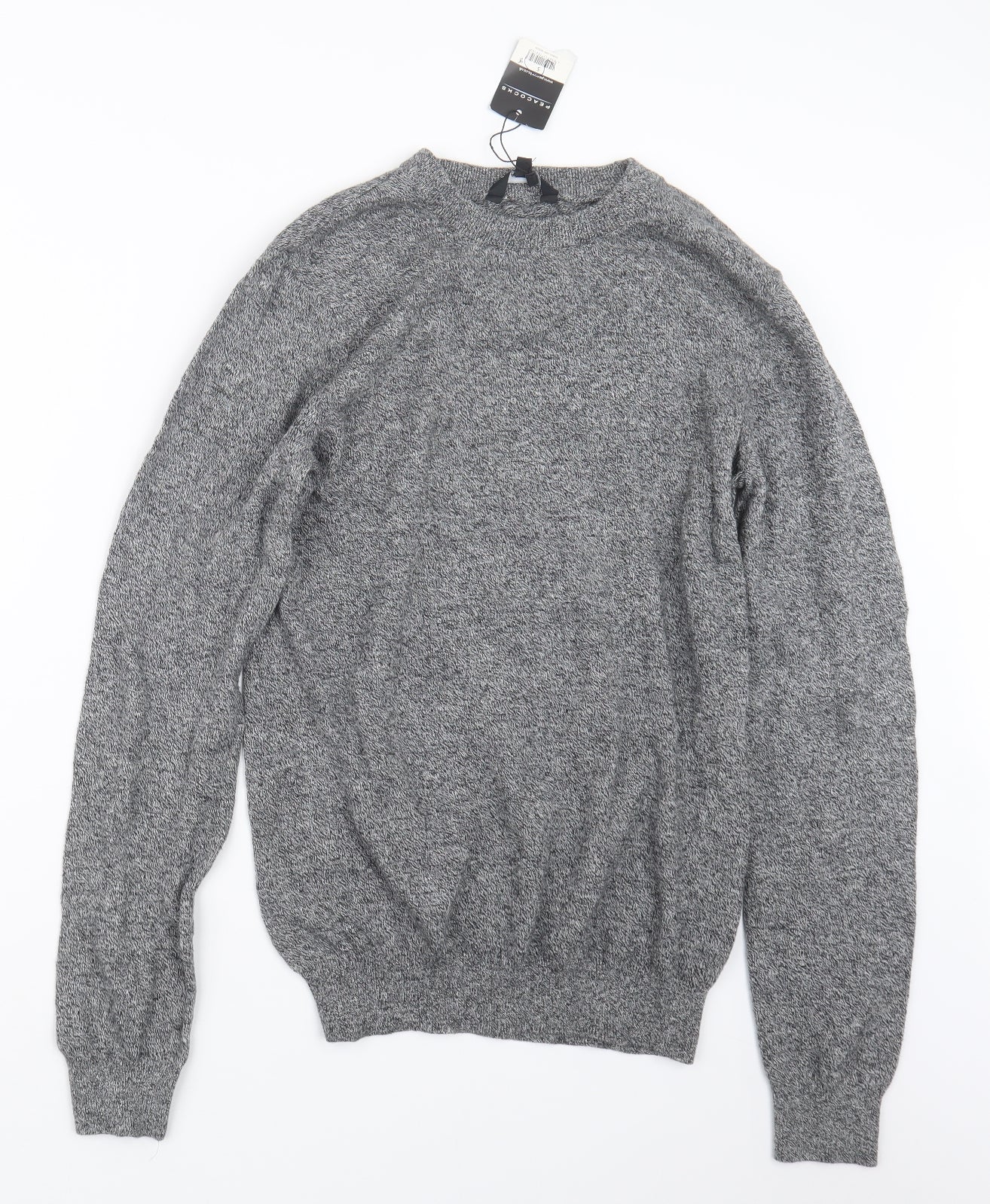 Peacocks Mens Grey  Knit Pullover Jumper Size S