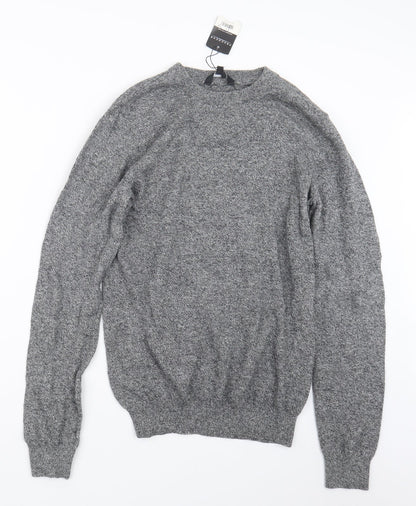 Peacocks Mens Grey  Knit Pullover Jumper Size S