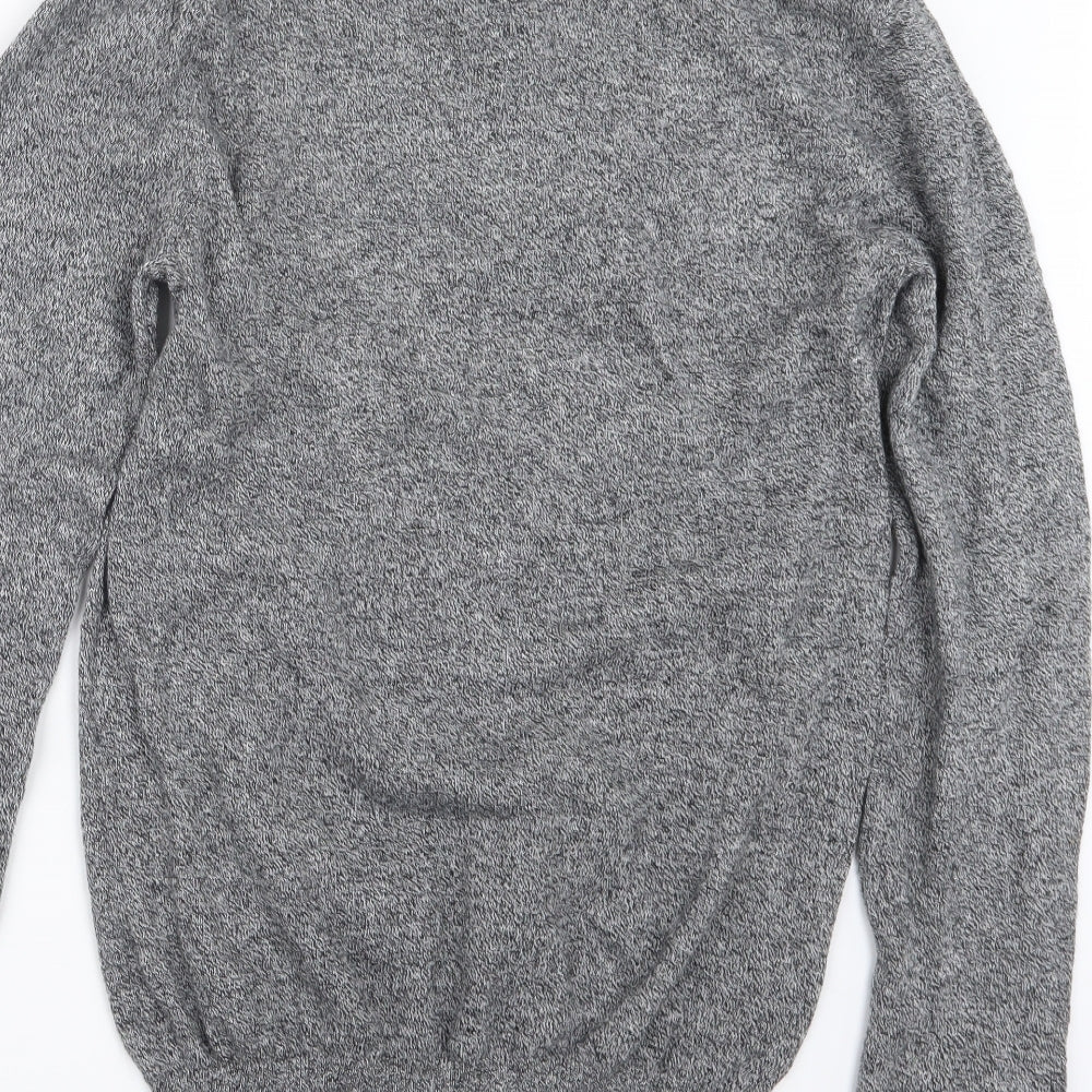 Peacocks Mens Grey  Knit Pullover Jumper Size S