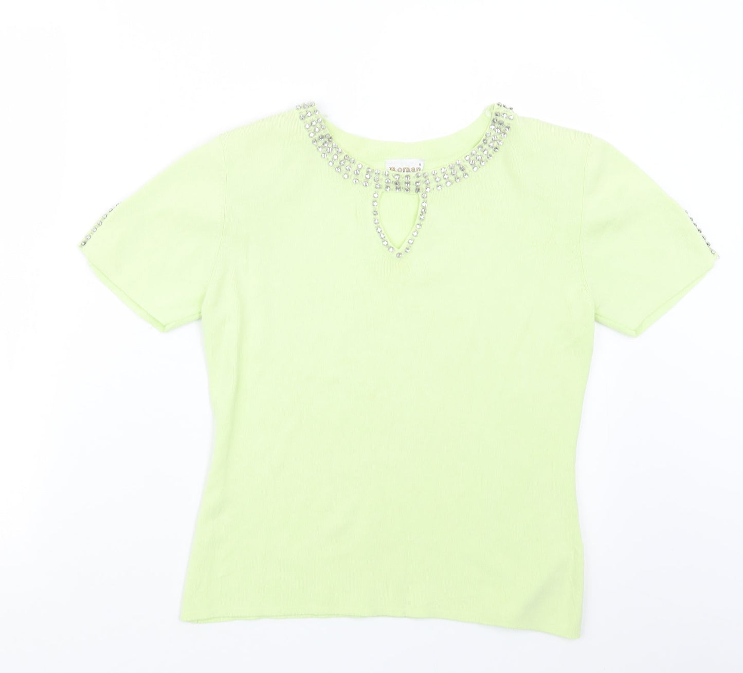Womens UK Size S Roman Green Pullover Jumper