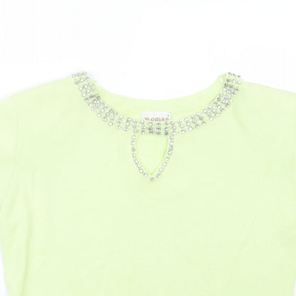 Womens UK Size S Roman Green Pullover Jumper
