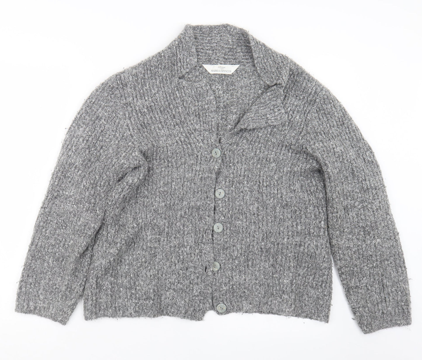 Womens UK Size 12 Marks and Spencer Grey Cape Jumper
