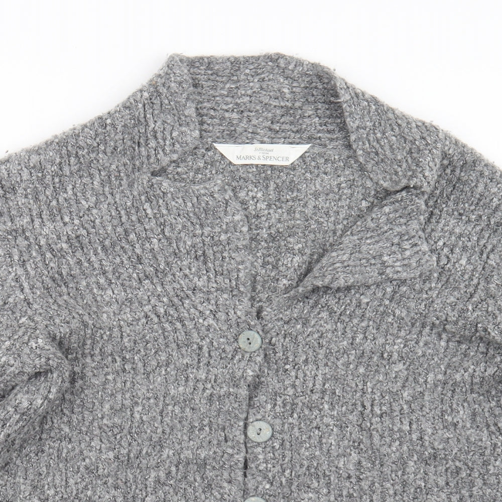 Womens UK Size 12 Marks and Spencer Grey Cape Jumper