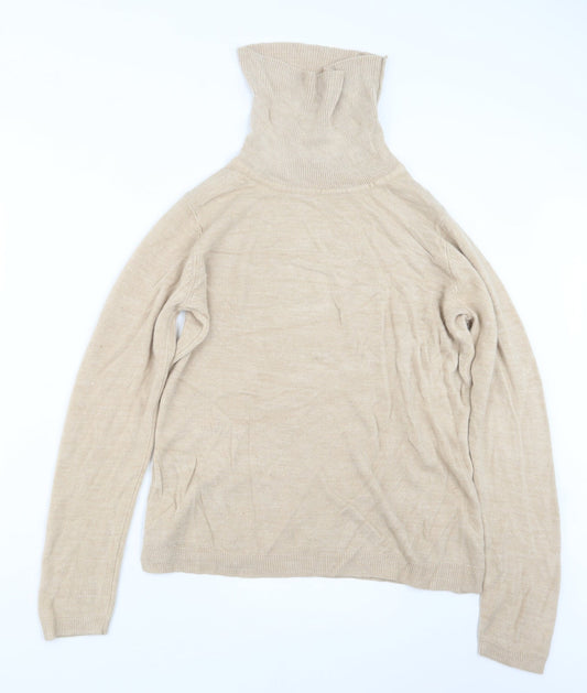 Womens UK Size 14 Papaya Beige Pullover Jumper