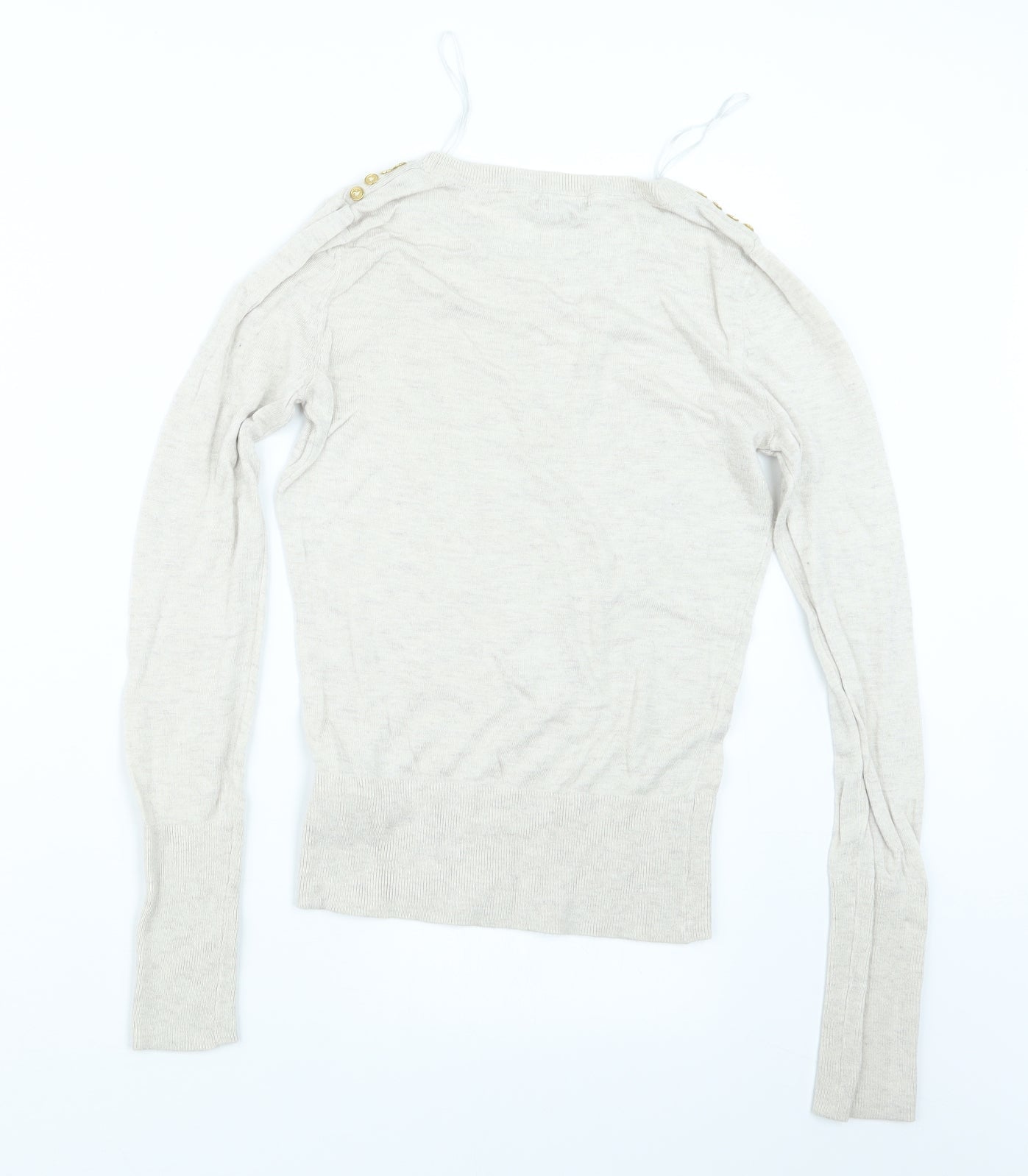 Womens UK Size XS H&M Beige Pullover Jumper