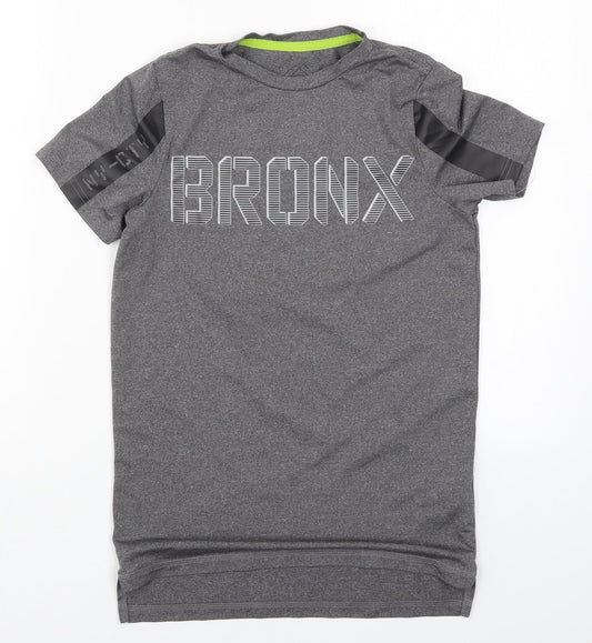 F&F Boys Grey   Basic T-Shirt Size 8-9 Years  - Bronx