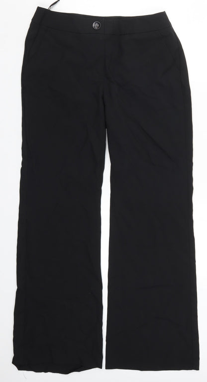 Woolworths Womens Black   Trousers  Size 10 L31 in