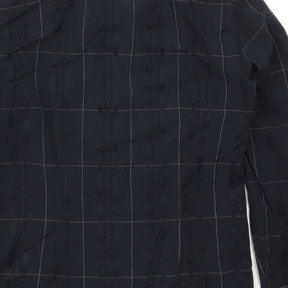 Mens UK Size S Marks and Spencer Black  Button-Up Long Sleeve Casual Shirt