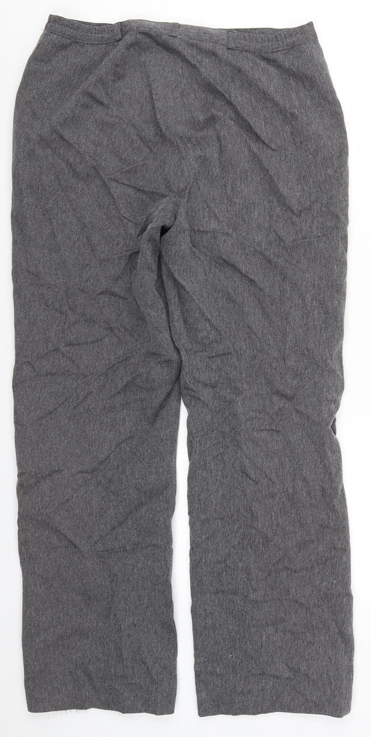 Womens UK Size 12 Debenhams Regular Fit  Grey Trousers
