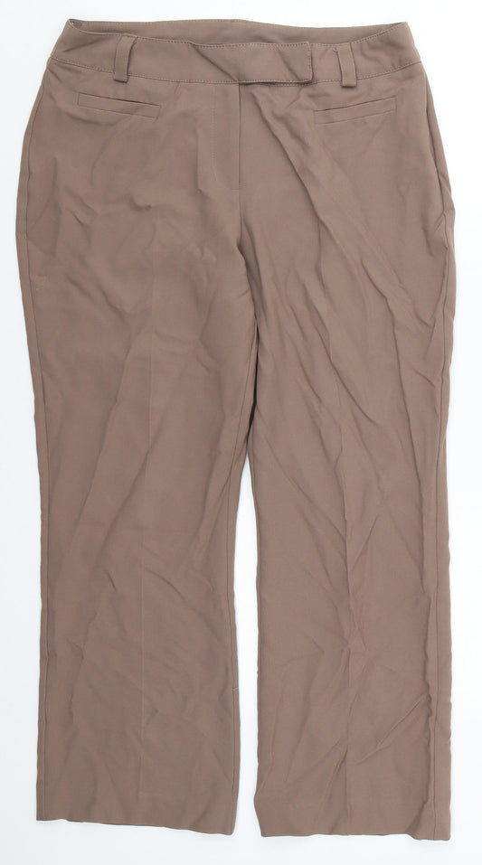 Womens UK Size 14 BHS Regular Fit  Brown Trousers