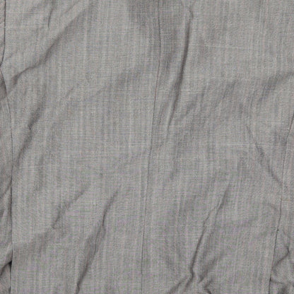David Benedict Mens Grey Striped  Jacket Suit Jacket Size 44  - Pink