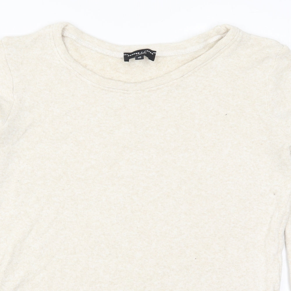 Pepper & Mayne Womens Beige Solid  Top Pyjama Top Size M