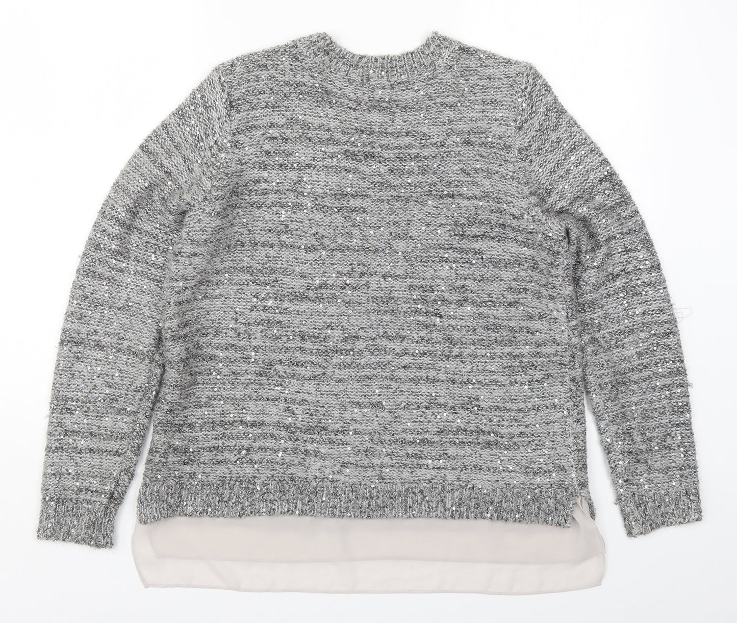 Womens UK Size 12 Marks and Spencer Grey Pullover Jumper