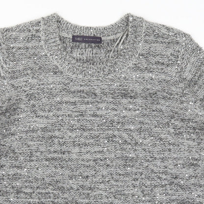 Womens UK Size 12 Marks and Spencer Grey Pullover Jumper