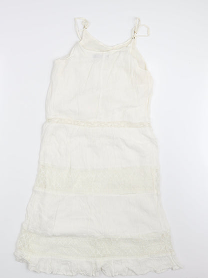 Boohoo Womens Ivory Argyle/Diamond  Fit & Flare  Size 8