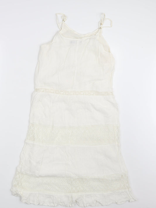 Boohoo Womens Ivory Argyle/Diamond  Fit & Flare  Size 8