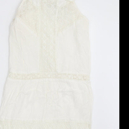 Boohoo Womens Ivory Argyle/Diamond  Fit & Flare  Size 8