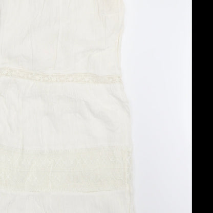 Boohoo Womens Ivory Argyle/Diamond  Fit & Flare  Size 8