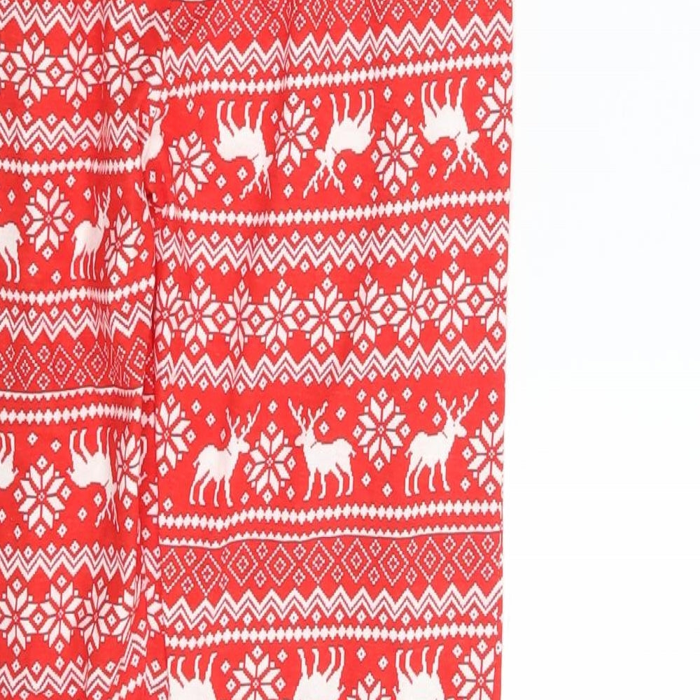 Pep & Co. Girls Red Fair Isle  Jegging Trousers Size 10-11 Years - Seasonal Christmas Festive Holiday