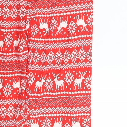 Pep & Co. Girls Red Fair Isle  Jegging Trousers Size 10-11 Years - Seasonal Christmas Festive Holiday