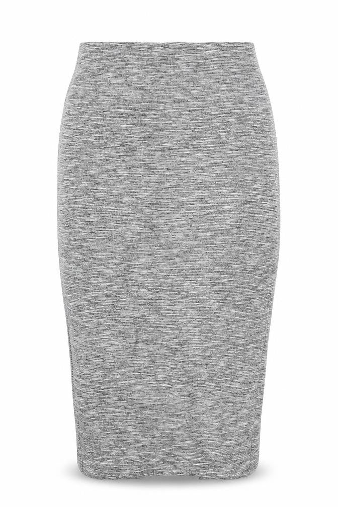 Front view of River Island women’s grey straight & pencil skirt, size UK 6