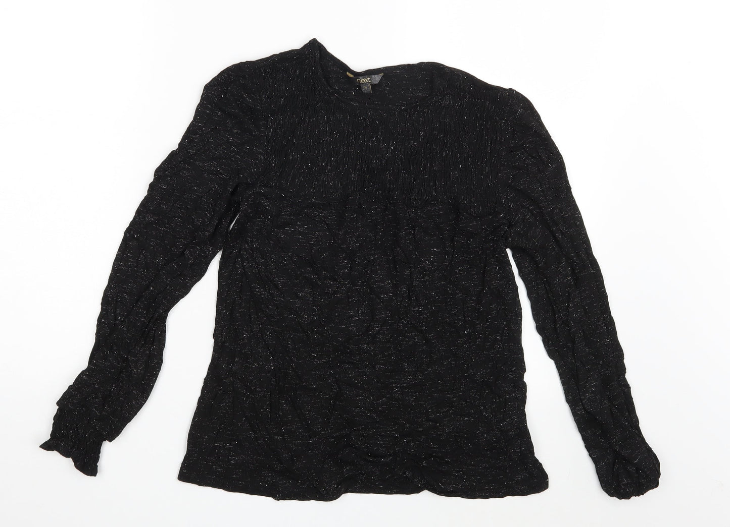 Womens UK Size 10 NEXT Black Basic T-Shirt