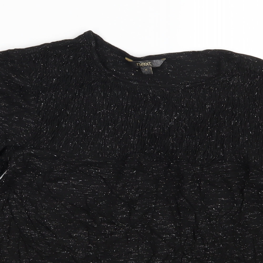 Womens UK Size 10 NEXT Black Basic T-Shirt