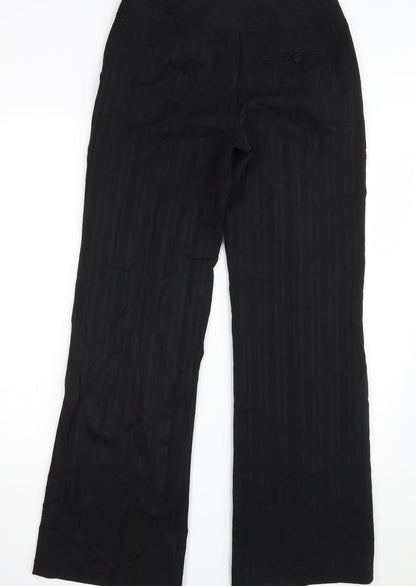 Dorothy Perkins Womens Black Striped  Dress Pants Trousers Size 6 L31 in