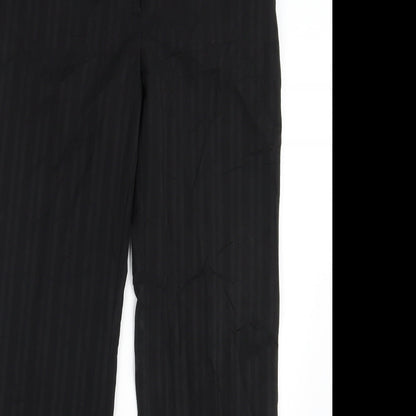 Dorothy Perkins Womens Black Striped  Dress Pants Trousers Size 6 L31 in