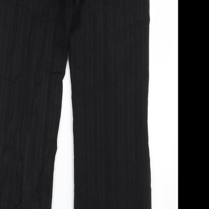 Dorothy Perkins Womens Black Striped  Dress Pants Trousers Size 6 L31 in