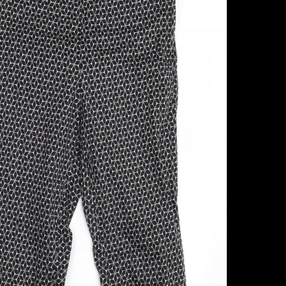 Womens UK Size 10 H&M Regular Fit Chino Black Trousers