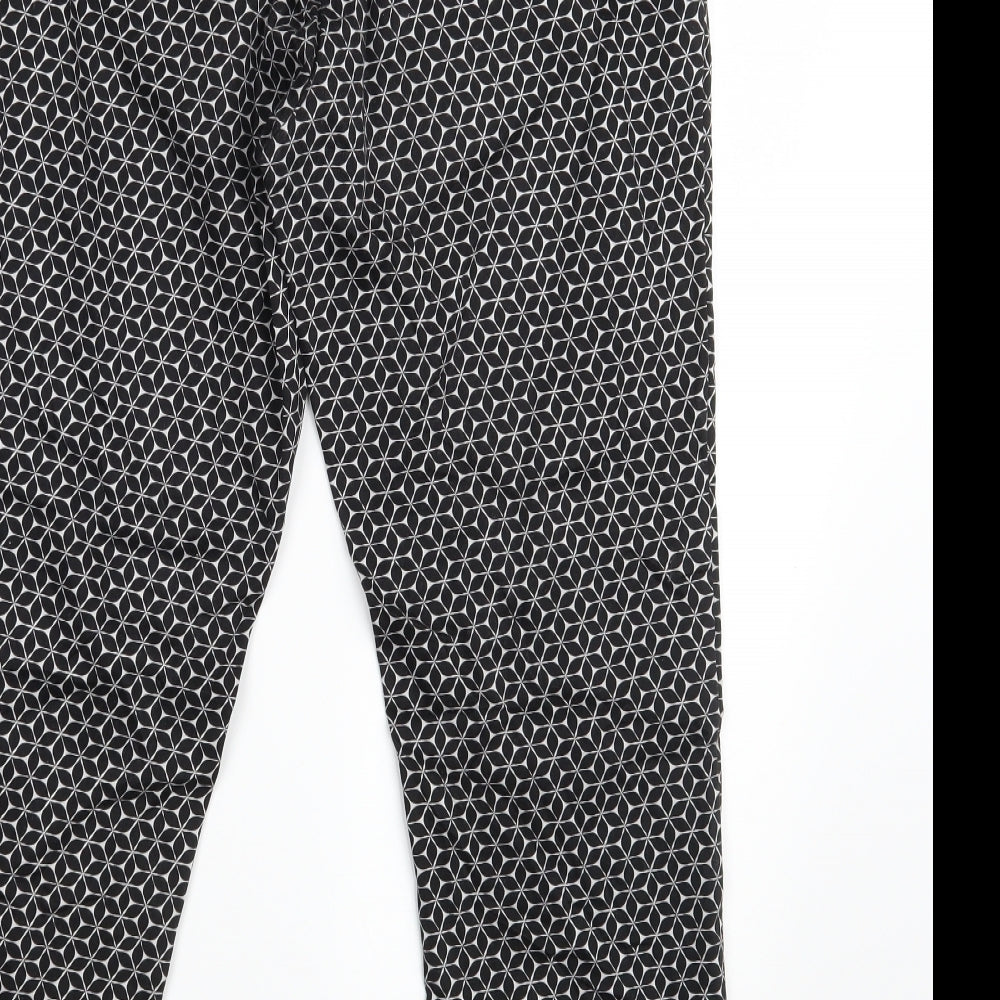 Womens UK Size 10 H&M Regular Fit Chino Black Trousers