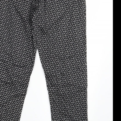 Womens UK Size 10 H&M Regular Fit Chino Black Trousers