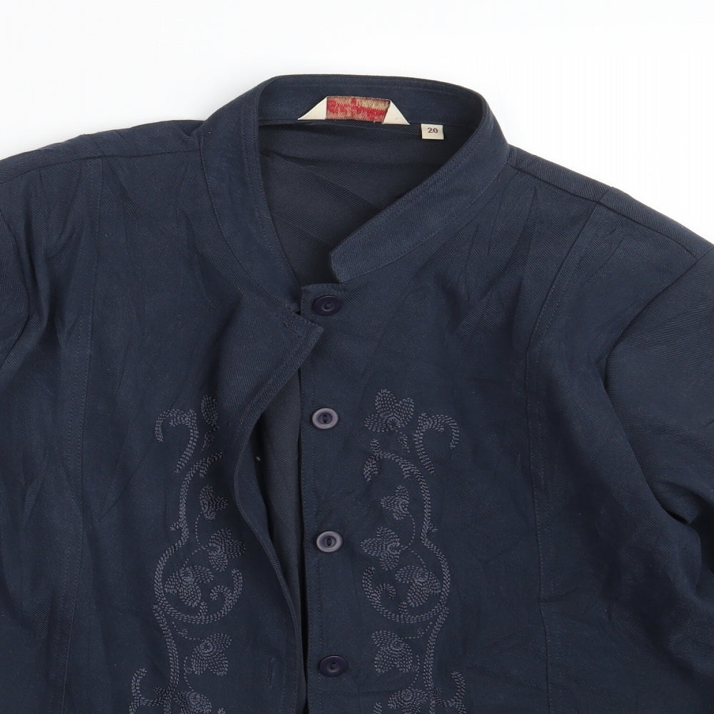 EWM Womens Blue   Basic Button-Up Size 20