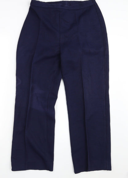 Womens UK Size 16 M&S Regular Fit Bloomer Blue Trousers