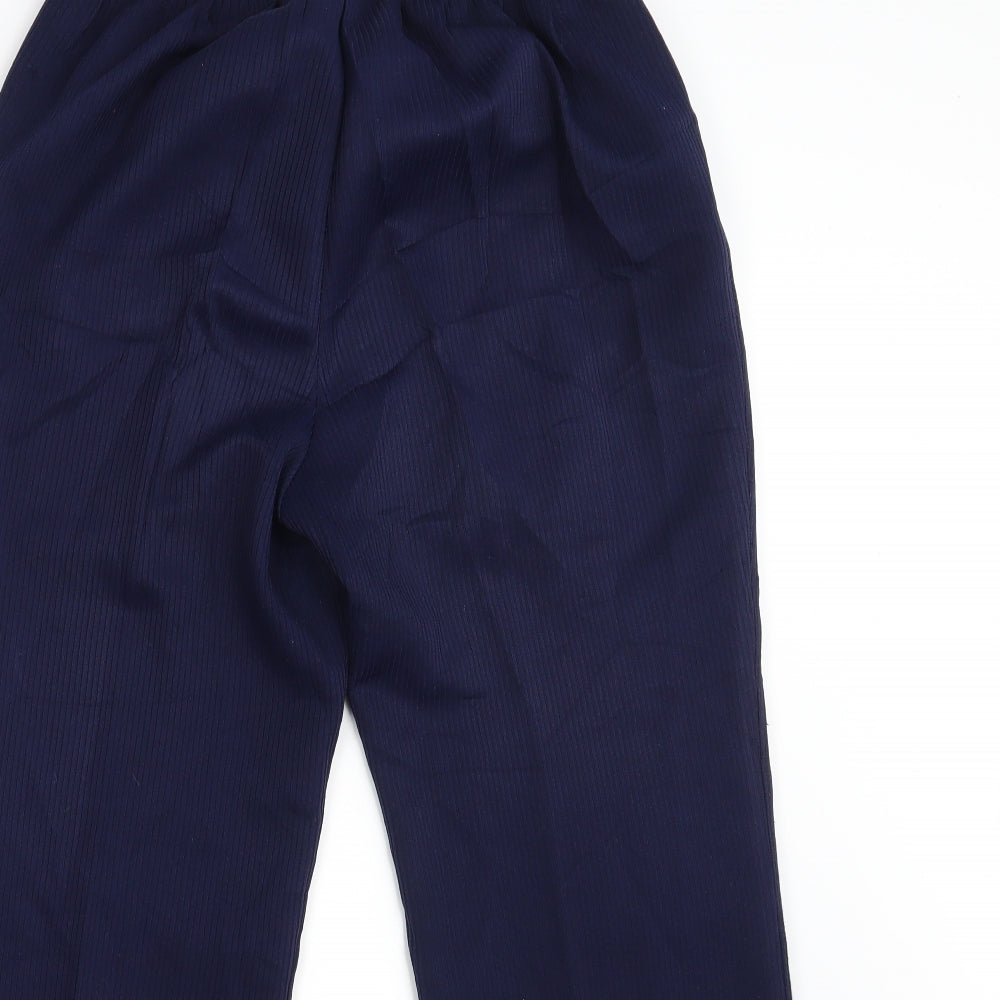 Womens UK Size 16 M&S Regular Fit Bloomer Blue Trousers