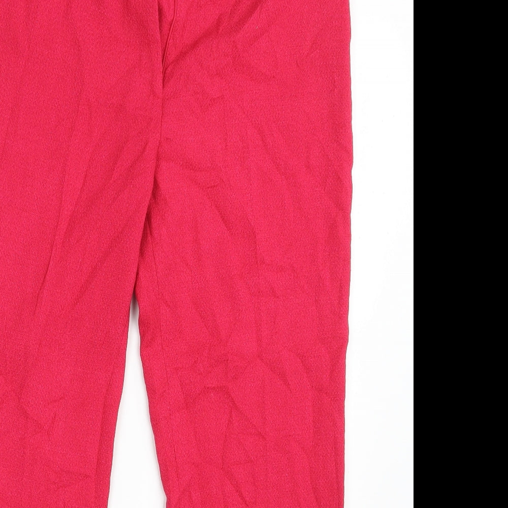 Womens UK Size 12 NEXT Regular Fit Dress Pants Pink Trousers