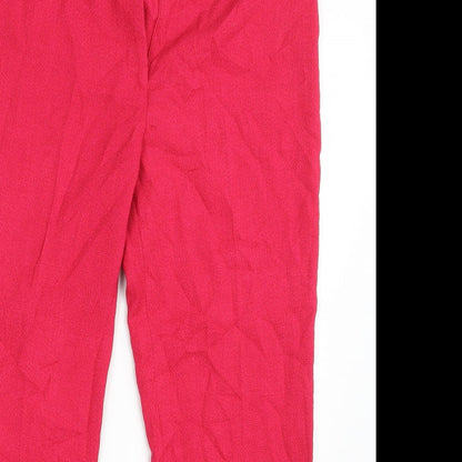 Womens UK Size 12 NEXT Regular Fit Dress Pants Pink Trousers