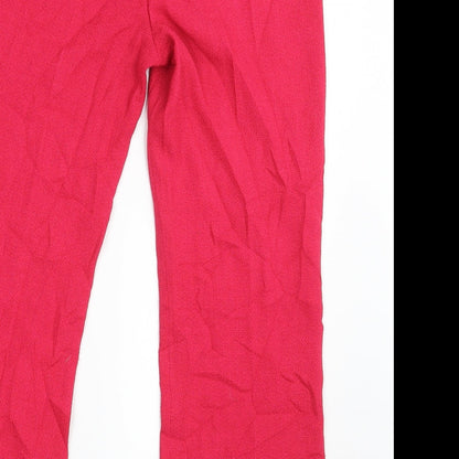 Womens UK Size 12 NEXT Regular Fit Dress Pants Pink Trousers