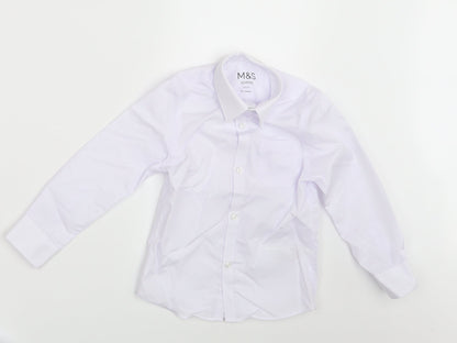 M&S Boys White   Basic Button-Up Size 4-5 Years